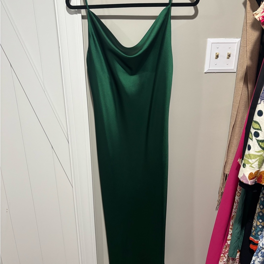 Petal and pup(new/never worn) -Elegant Green Slip Dress